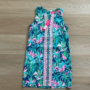 Lilly Pulitzer Kelby Stretch Shift Easy Fit Dress Macaw Blue Sweet Escape NWT